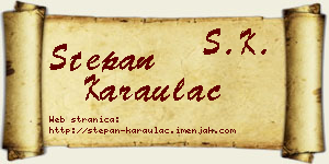 Stepan Karaulac vizit kartica